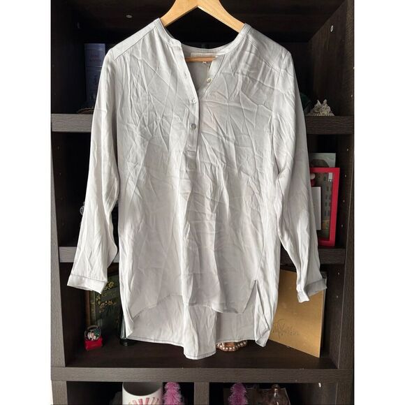 NWT Nouvelle Silk 95 Montenegro Tunic In Dolphin Grey Size Small - Picture 3 of 10